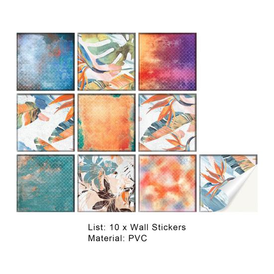 10 шт. настенная наклейка водонепроницаемая без остатка ПВХ абстрактный узор настенная наклейка товары для дома