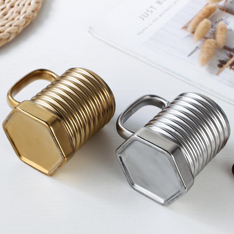 Новая керамическая чашка, кружка, винтовая чашка, креативная кофейная чашка