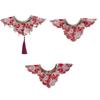 Woman Embroidery Flower Collar Shawl Decorative False Collar Elegant Removable Collar for Chinese Ancient Costume Decors