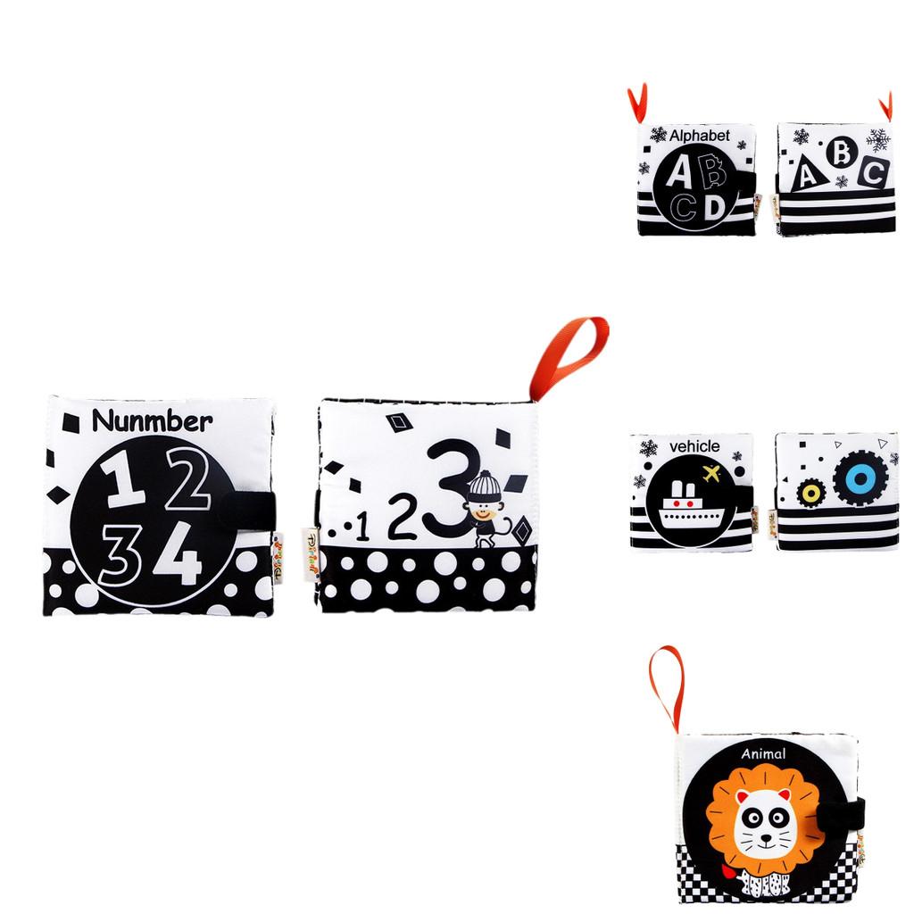 Bagged Packaging Black And White Cloth Book With Sound Paper Emotional Visual And Intellectual Stimulation Toy For Babies