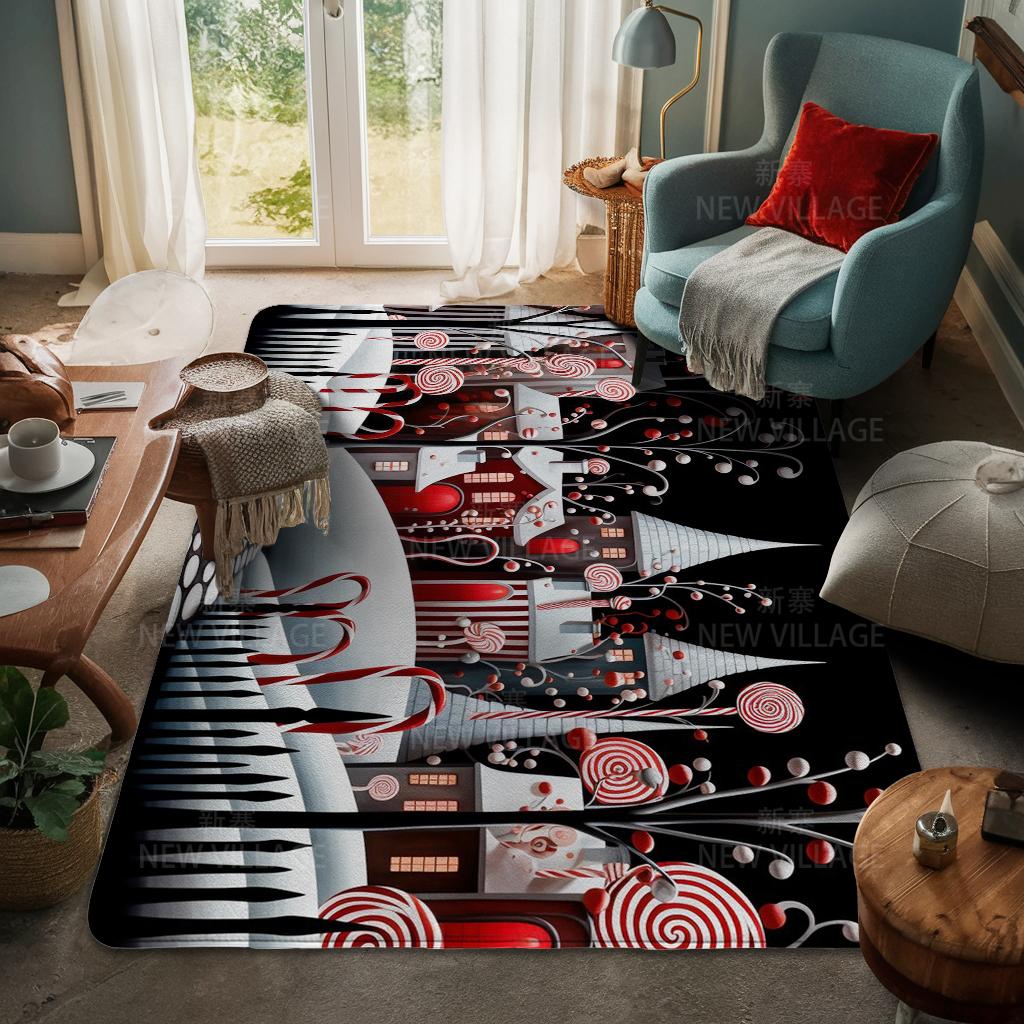 Ковер у входа в дом Домашний коврик у двери Гостиная Ванная Комната Ноги ванная комната Нескользящие коврики с водопоглощением для ванной Счастливого Рождества зима