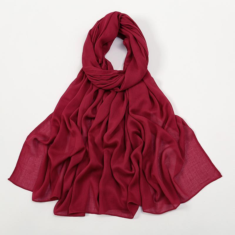 Solid Cotton Modal Hijab For Women Muslim Scarf Big Size Shawls Foulard Islam Head Wraps Headscarves Ramadan Scarves 190*85cm