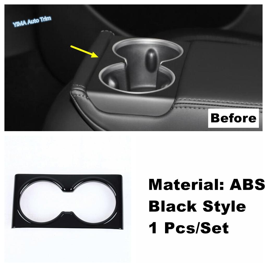 Window Glass Lift Button / Steering Wheel Bottom / Water Cup Holder Cover Trim For Tesla Model 3 2024 2025 Interior Accessories