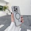Магнитный чехол для iPhone 16 Pro, прозрачная задняя крышка из ТПУ и акрила с защитой объектива и подставкой