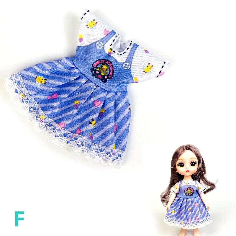 6 дюймов, 16 см, одежда для кукол, 17 см, кукла BJD Ob11, одежда для кукол, платье, повседневная юбка с домашними героями мультфильмов