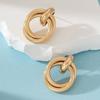 2 шт. женские серьги изысканного качества изготовления модные элегантные серьги с двойными кольцами из сплава для повседневной носки