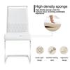 Chaise de salle à manger - MUVOE - Lot de 2 - Dossier en cuir PU et lin - Design moderne - Confort ergonomique