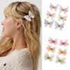6 шт./набор Цветные заколки-бабочки для волос, Зажим для волос, Женские летние милые заколки для волос, Боковые зажимы, Аксессуары для волос, Заколка