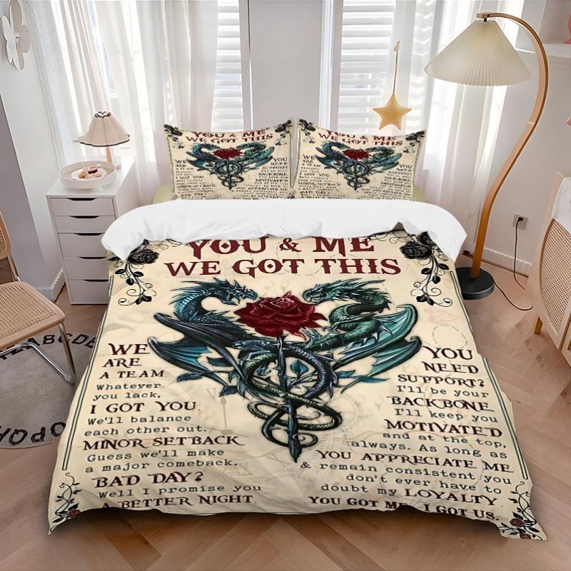 3pcs bedding set Teamwork Loyalty Includes 1 Comforter + 2 Pillowcases, Without Pillow Inserts, Soft Comfortable, Lightweight Breathable, Pr
