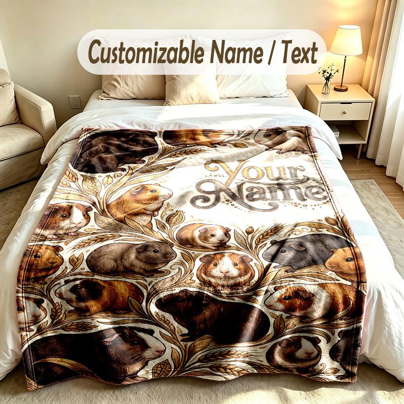 Decorative Artwork Theme Custom Blanket Personalized Name & Text Customized Soft Warm Throw Blanket Home Decor