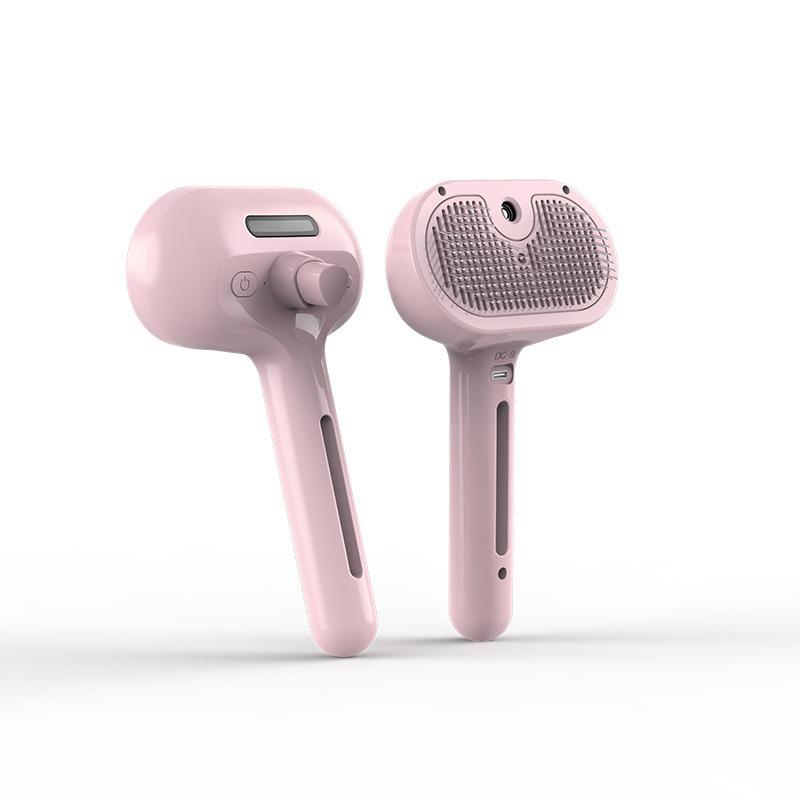 Pet Grooming Comb with Water Steam Styling for Dogs and Cats, Green Floating Comb Remover, Lint Spray Accessory, Size Adjustable