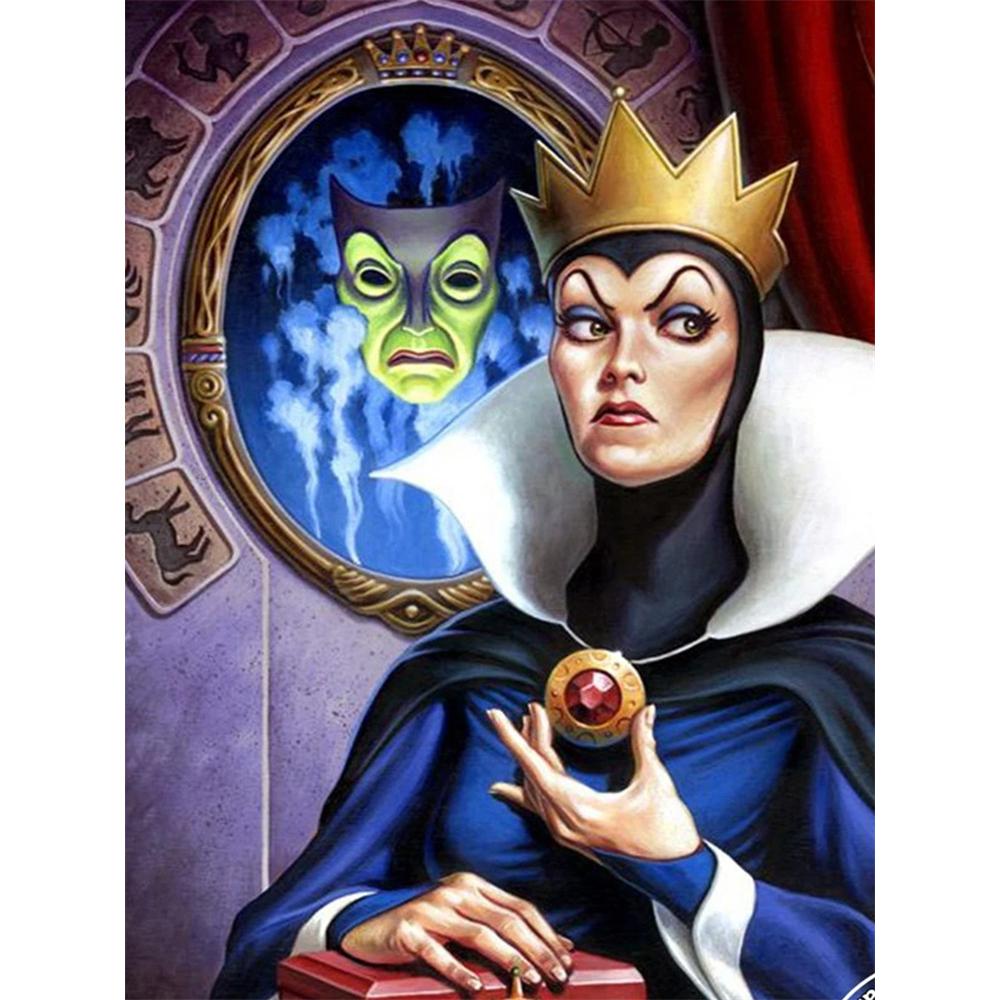 Disney Diamond Painting Classic Illustration of The Evil Queen From Snow White 5D Diamond Painting Art Embroidery Cross Stitch Room Decoration