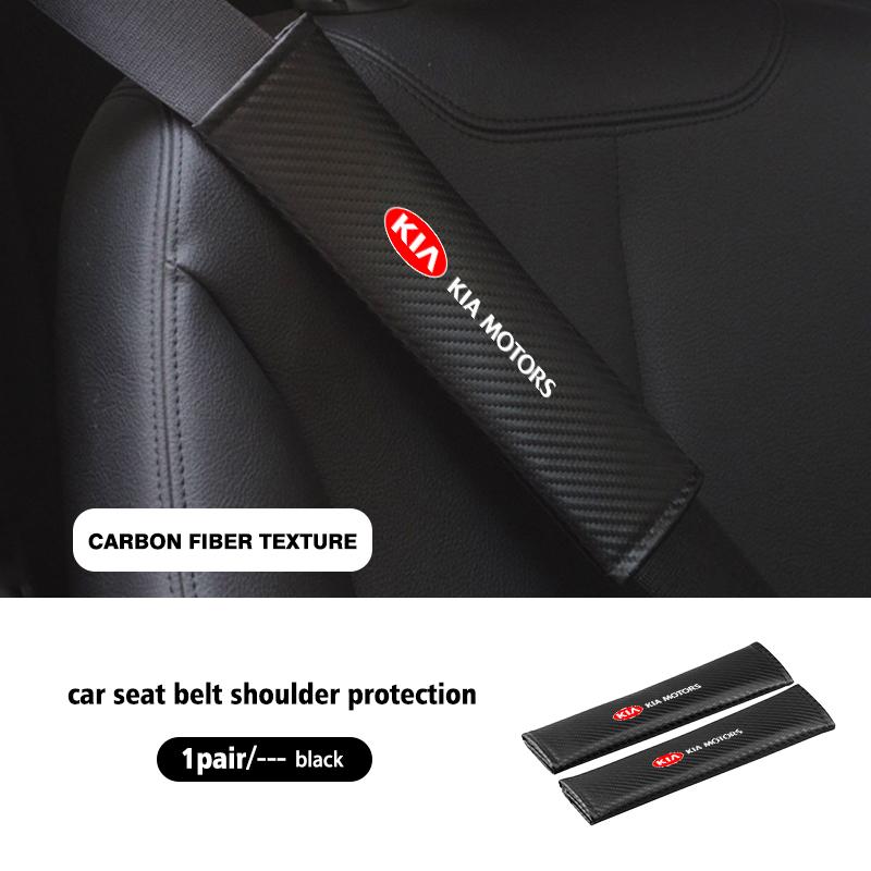 1/2PCS Car Safety Belt Shoulder Straps Cover Protection Padding For KIA K5 K2 Rio Optima Sportage Venga Sorento Stonic Forte sah256