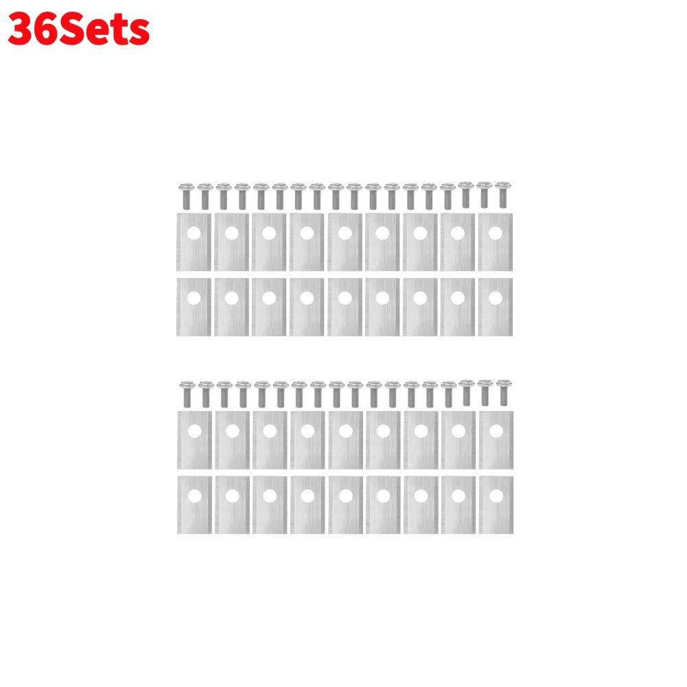 18-180Sets Blades Replacement Stainless Steel Blade Screws Kit Robotic Lawn Mowers Replacement for Worx Landroid Lawn Mowers