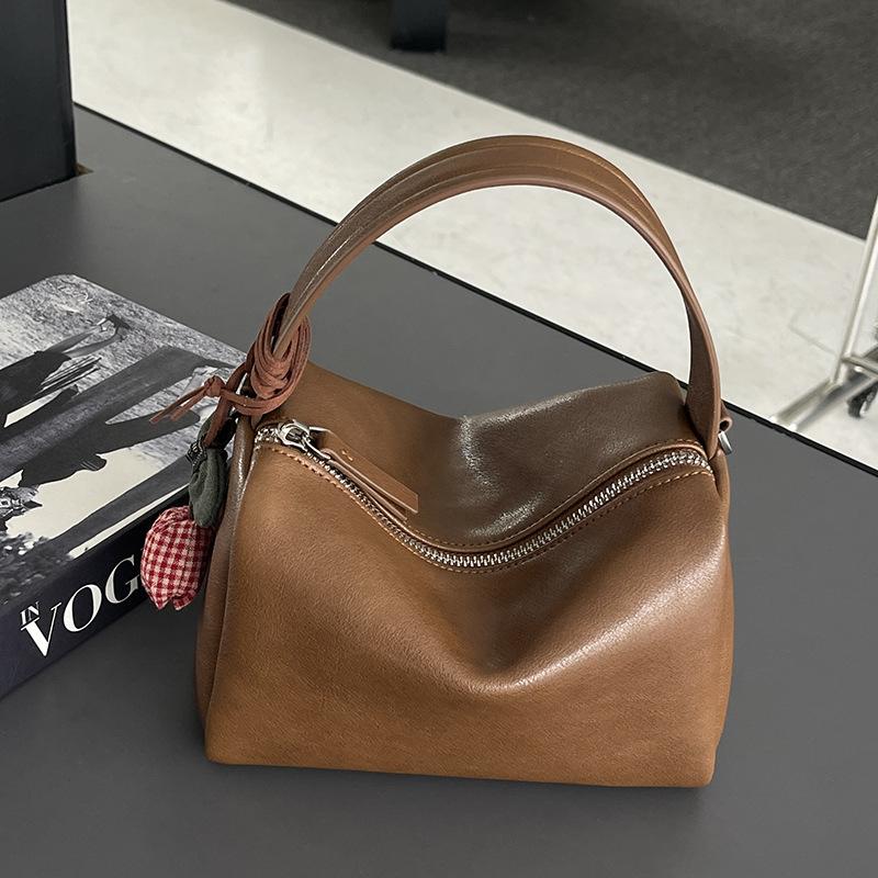 Вместительная сумка-подушка из натуральной кожи, маленькая квадратная сумка через плечо на одном плече, ручная сумка для ланч-бокса