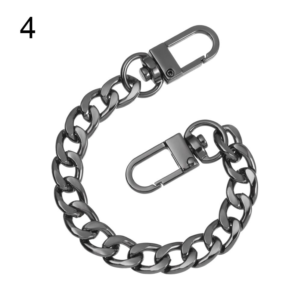 Aluminum Replacement Purse Chain Metal Flat Chain Extender with Metal Buckle Shoulder Bag Straps