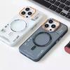 Matte Magnetic Case for iPhone 16/15/14/13/12 Pro Max - Magsafe Wireless Charging Cover with Frosted Back & Metal Lens Frame