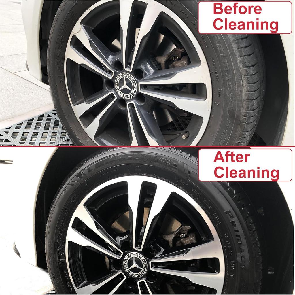 9Pcs Wheel Tire Brush Set - Cleaning Brushes For Wheels, Tires, Rims & Spokes