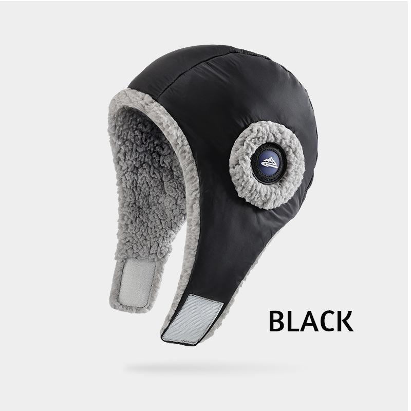 Зимняя лыжная шапка, водонепроницаемая и ветрозащитная шапка для защиты ушей, утолщенная теплая головной убор для холодной погоды