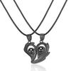 Sun & Moon Magnet Couple Necklace with Heart-Shaped Projection 'I Love You' In 100 Languages