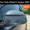 Крышка зеркала заднего вида для Tesla Model Y Juniper 2025 ABS Углеволокно Крышка бокового зеркала заднего вида Защитная накладка Декор Автоаксессуары