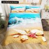 Пляжная Морская Звезда Ракушка Король Королева Пододеяльник Белый Морские Существа Постельное Белье Гавайский Чехол для Одеяла Полиэстер Чехол для Одеяла
