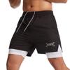Шорты для тренировок Crazy Muscle, мужские, скоростные, сухие, двухслойные, с рисунком пентаграммы для марафона