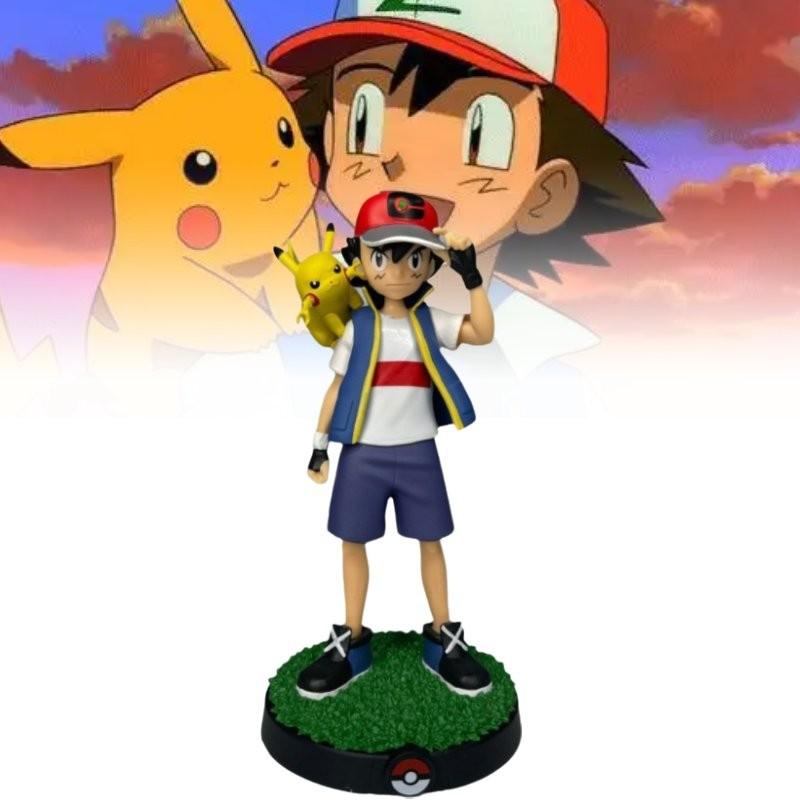 Очаровательная фигурка Пикачу и Эша Коллекционная игрушка Модель из ПВХ Идеально подходит для подарков и декора