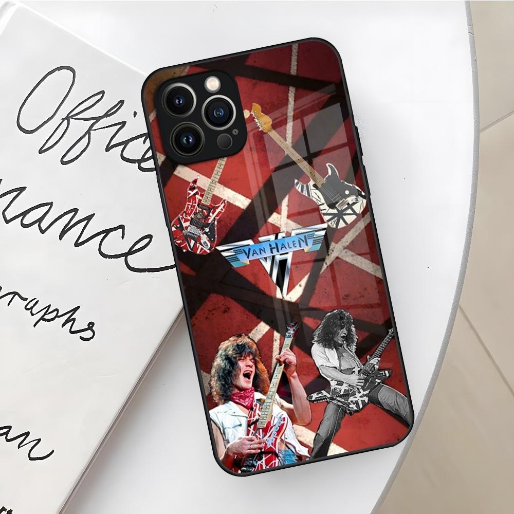 Чехол для телефона с графикой гитары Эдди Ван Халена для Iphone 17 16 Air 15 14 12 11 13 Pro Max Mini X Xr Xs Se Стеклянная крышка Puls
