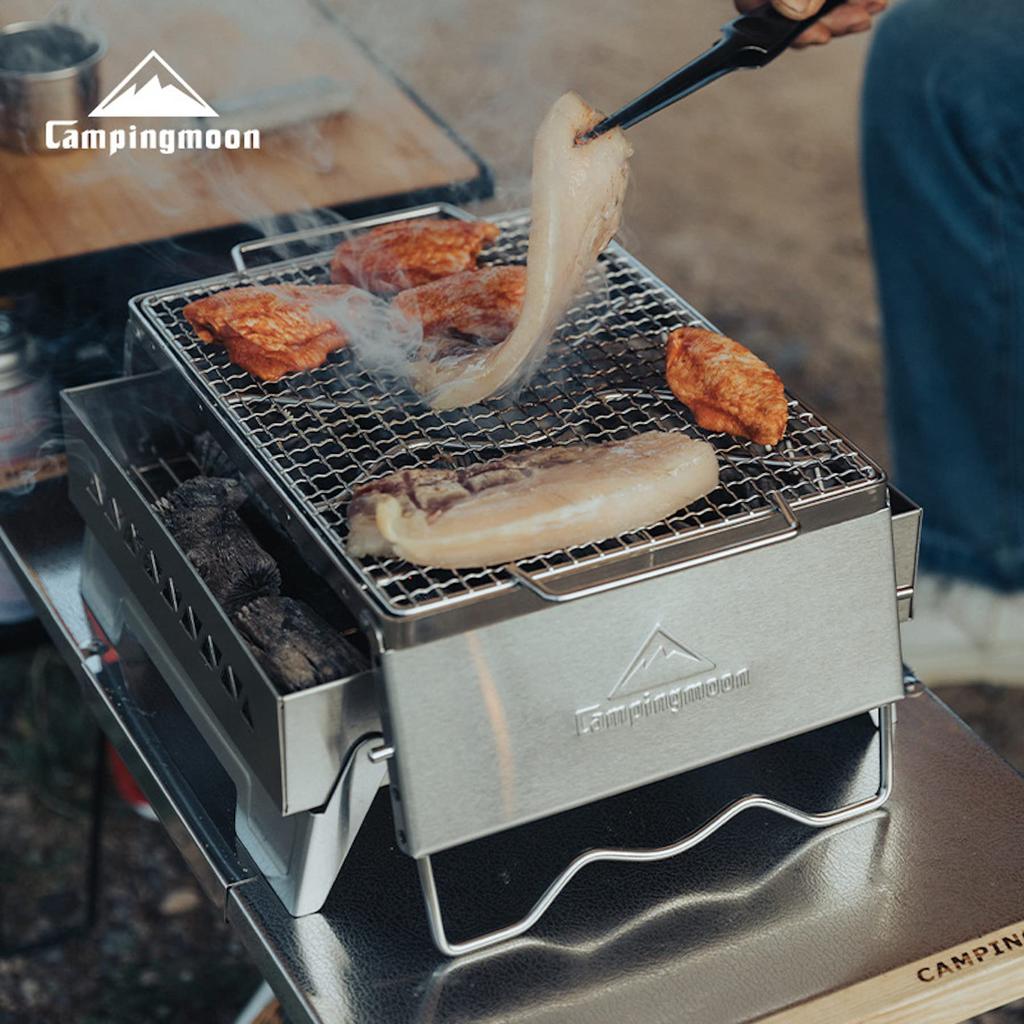 camping moon Bonfire Base Stand Fire Grill Base with Canvas Case 2WAY MT-6-LT