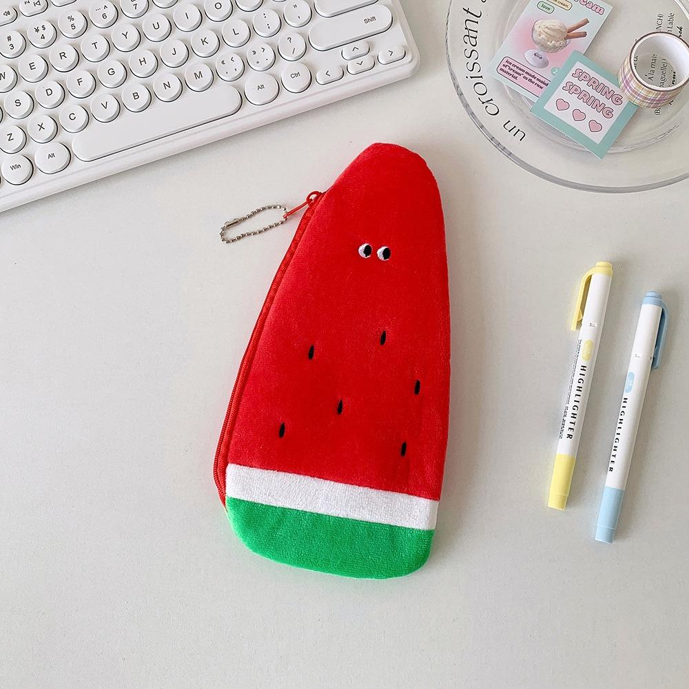 Watermelon Banana Animal Stationery Bag Plush Korean Style Pencil Case  Children