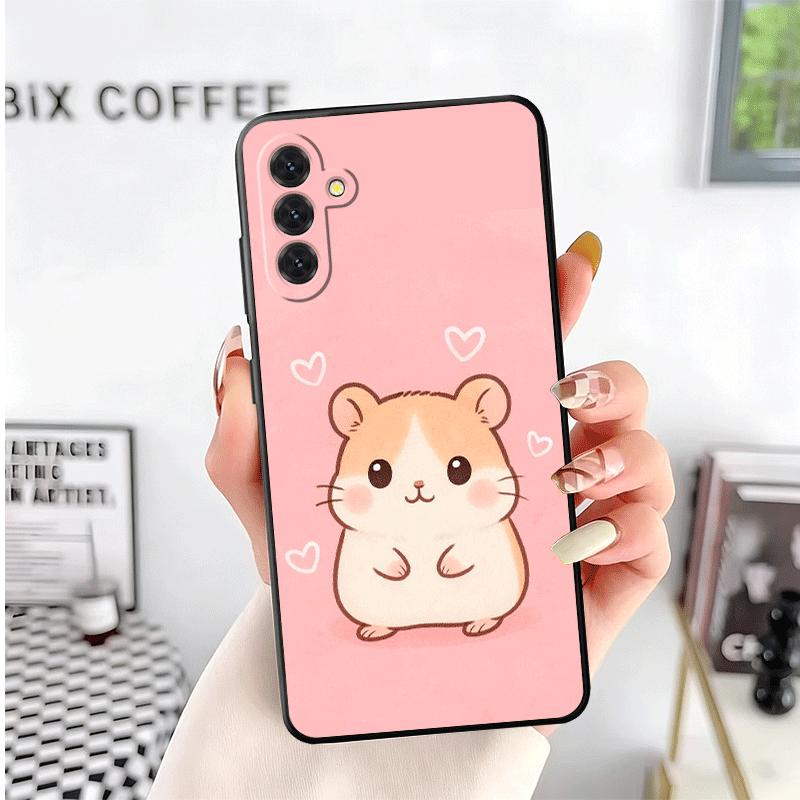 Cartoon Cute Hamster Soft Phone Case for Samsung A17 A37 A57 A16 A26 A36 A56 A15 A25 A35 A55 A14 A24 A34 A54 A13 A23 A33 A53 A52