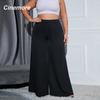 Cinemore женские брюки больших размеров с карманами сбоку, свободные широкие брюки, модные повседневные длинные брюки с высокой талией, женские брюки, тренд 2023