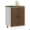 VidaXL Meuble de base de lavabo Lucca chêne marron bois d'ingénierie, meuble bas de cuisine, meuble bas à tiroir de cuisine, 853684