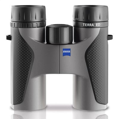 Бинокль ZEISS Terra ED 8x32 с крышеобразной призмой 8x 32 калибра, линза ED, прочная, легкая, полностью водонепроницаемая, серая 653481 и