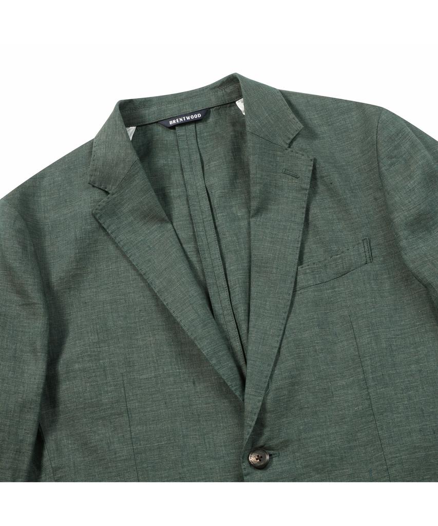 Brentwood [Selection] 100% Linen Solid Jacket Brjcm26831Khx