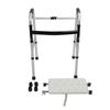 Narrow Walker Height Adjustable Folding Metal Structure PVC Handle Seniors Walker with 4 Foot Pads