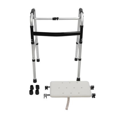 Узкие ходунки с регулируемой высотой, складная металлическая конструкция, ПВХ-ручка, ходунки для пожилых людей с 4 подставками для ног