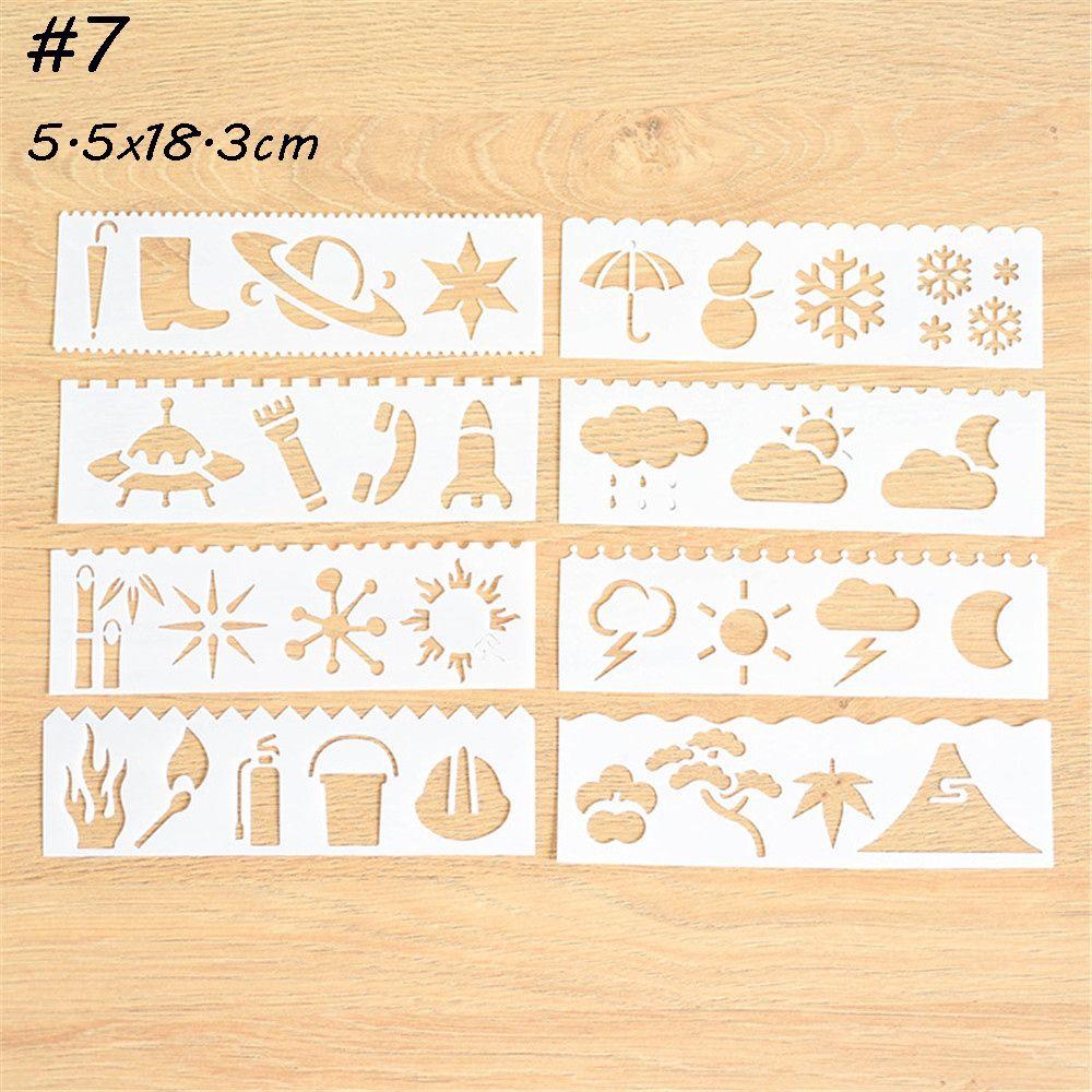 8pcs/set New DIY Craft Stamp Embossing PaintingTemplate Layering Stencils Scrapbooking Flower