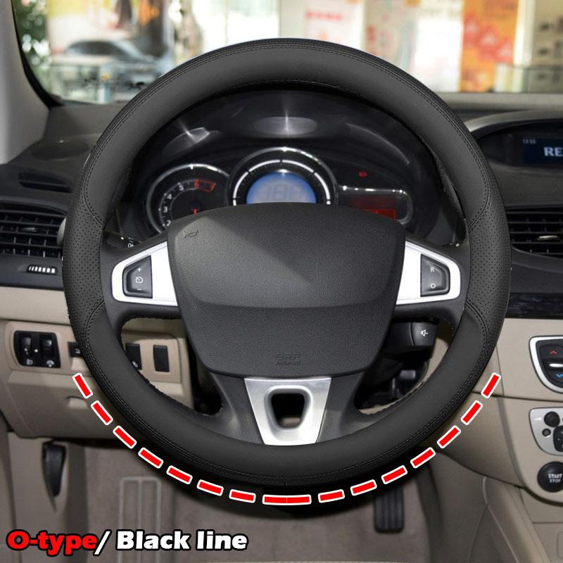 Для Renault Duster Kaptur Logan Megane Sandero ультратонкий кожаный чехол на руль автомобиля противоскользящие аксессуары для ремонта салона