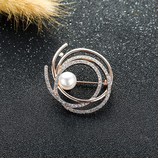 Женская брошь, булавка из искусственного жемчуга со стразами, элегантный свитер, шаль, шарфы, зажим для груди, очаровательное украшение для платья, украшение для одежды, ювелирные изделия для свадебной вечеринки