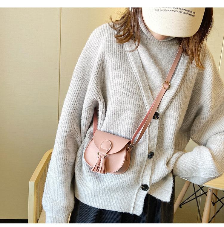 PU кожаная детская маленькая сумка через плечо милые аксессуары для принцесс детские портмоне сумки милые сумки через плечо с кисточками для девочек