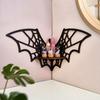 Bat Corner Shelves Wooden Floating Bat Wall Corner Shelves Gothic Jewelry Display Shelf Halloween Decorative Shelf For Home