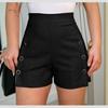 2025 Модные женские черные шорты А-силуэта с заниженной талией и сексуальным кроем