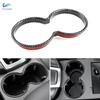 Car Carbon Fiber Texture Center Water Cup Holder Trim Cover Frame Sticker For Porsche Macan 2014 2015 2016 2017