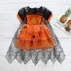 Christmas Halloween Costume Girls Princess Spider Mesh Dress Children Elegant Dresses