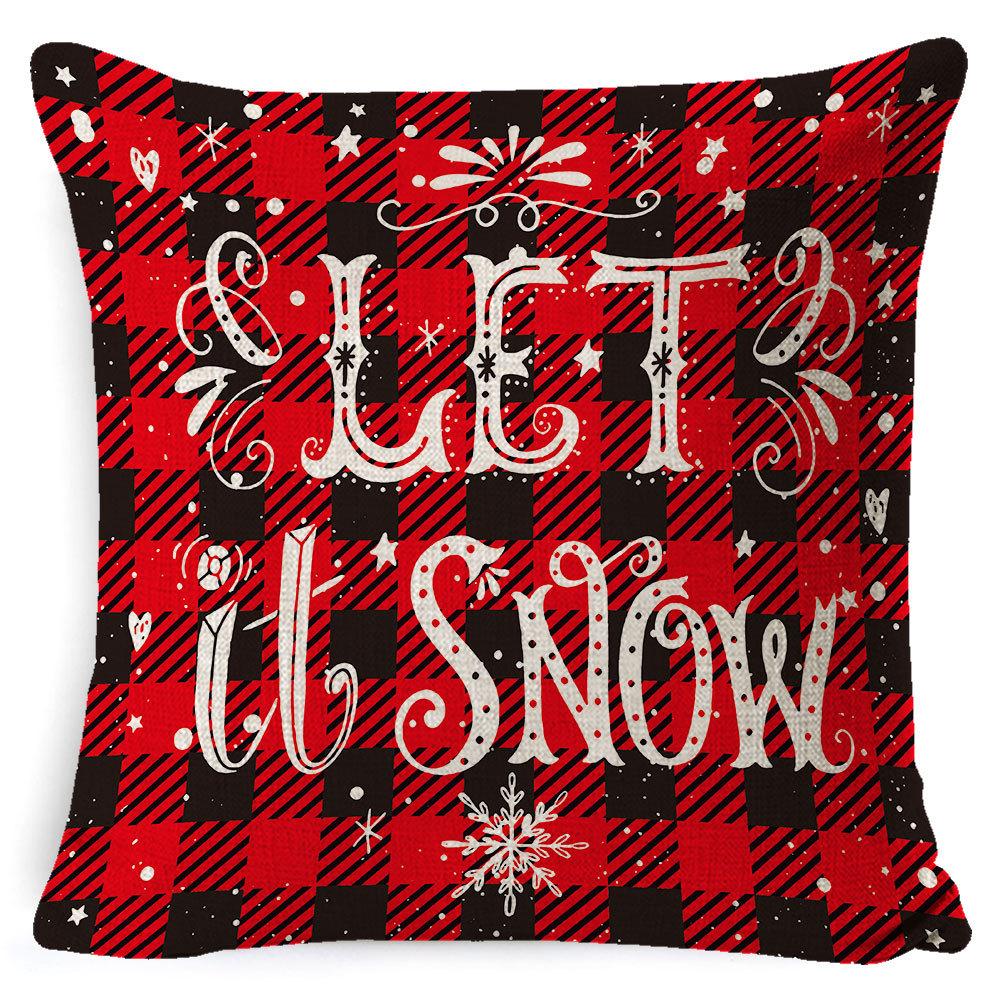 Christmas Pillow Case Christmas Light Luxury High-end Pillow Family Bed Pillow Case Home Cushion Bed Pillow