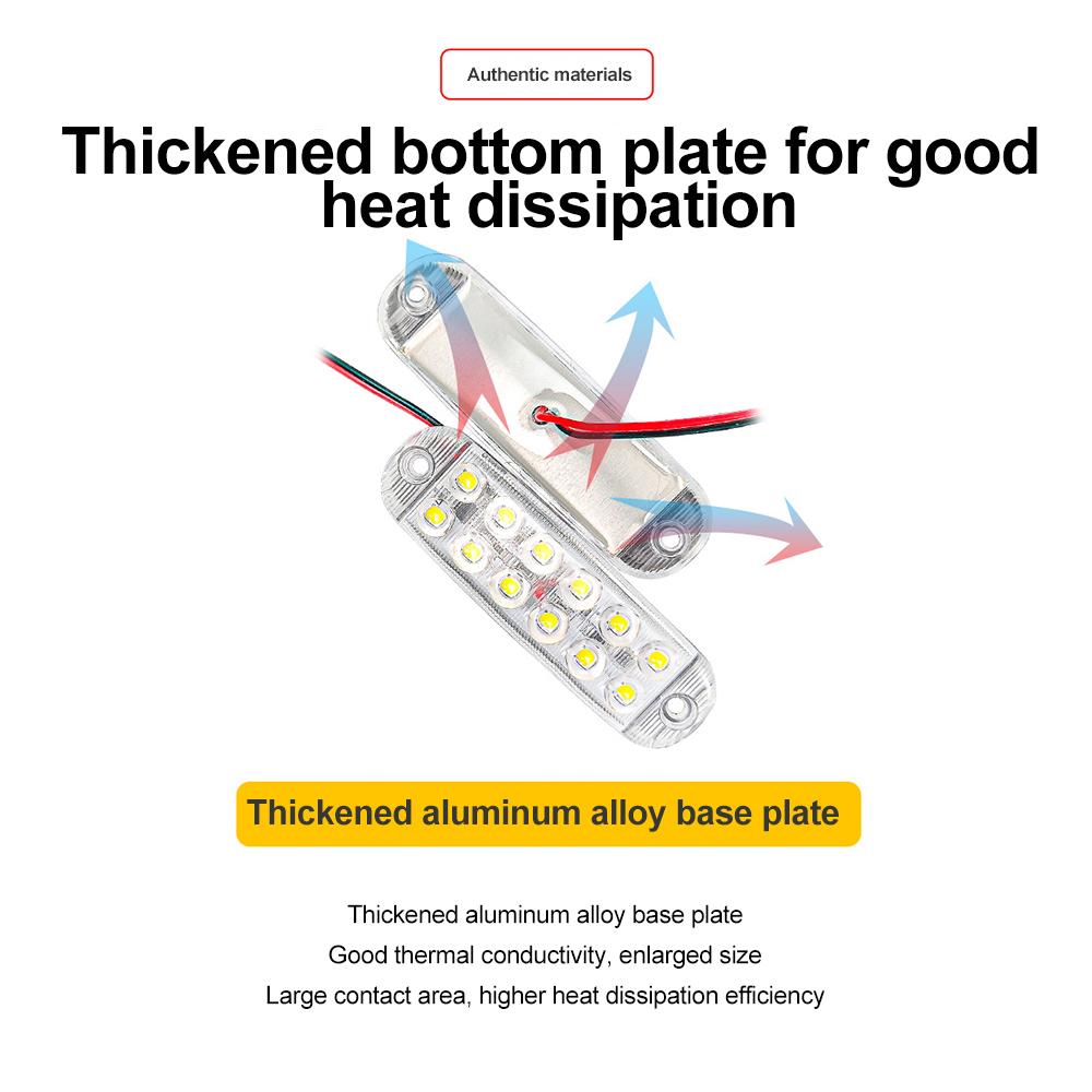 12 Led Strobe Side Warning Light Strobe Grille Flashing Lightbar Car Truck Beacon Lamp Amber Yellow White Traffic Light 12V-80V