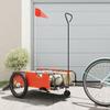 VidaXL Bicycle Trailer Orange and Black Oxford Fabric and Iron 94194
