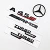 1pcs Black A45S Logo Turbo 4MATIC Badge Car Rear Star Sticker Trunk AMG Emblem For Mercedes Benz A 45S AMG W177 Accessories